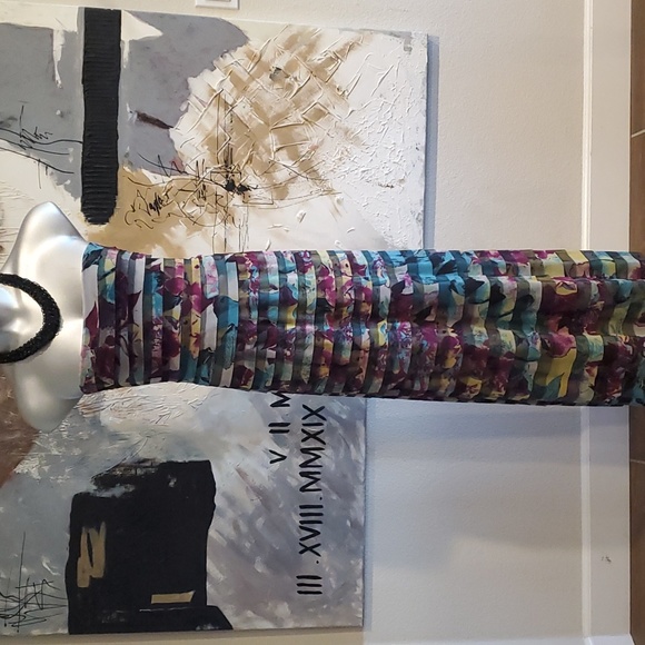 BCBG Maxazria Dharma Dark Iris Combo Maxi Gown - Picture 3 of 14